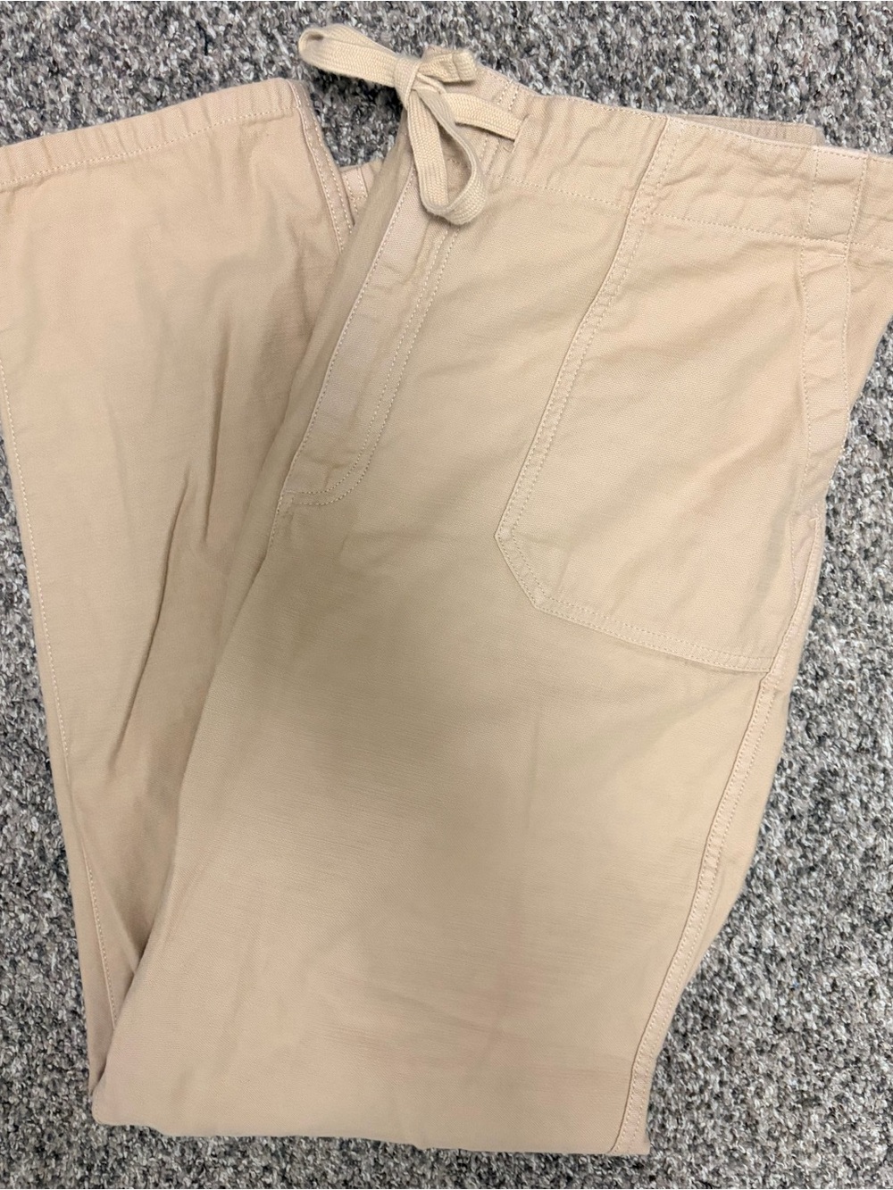 J. Crew Tall Tan Camp Pant Tie-Waisted
